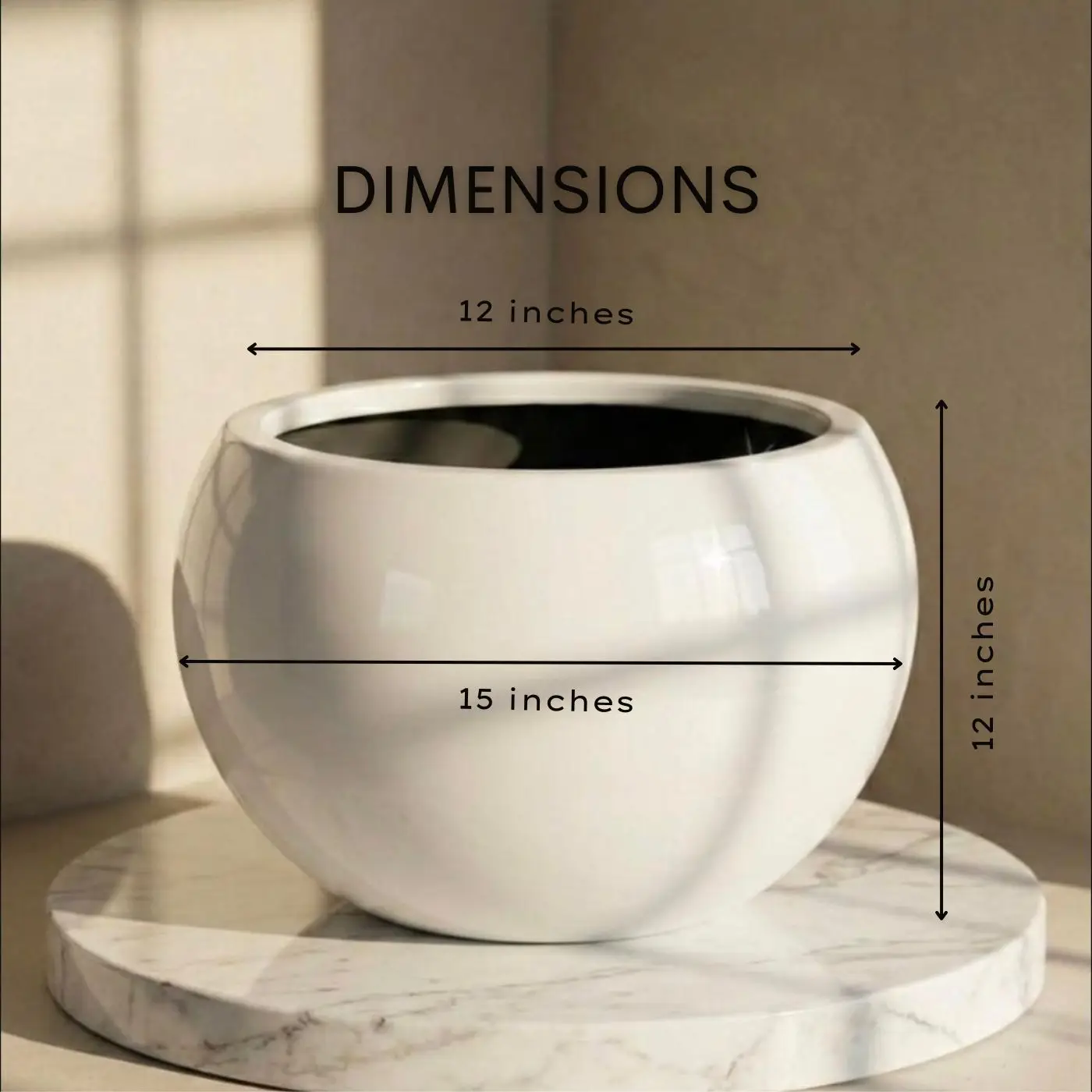 Ivory Orb Planter (FP-1021) - Image 2