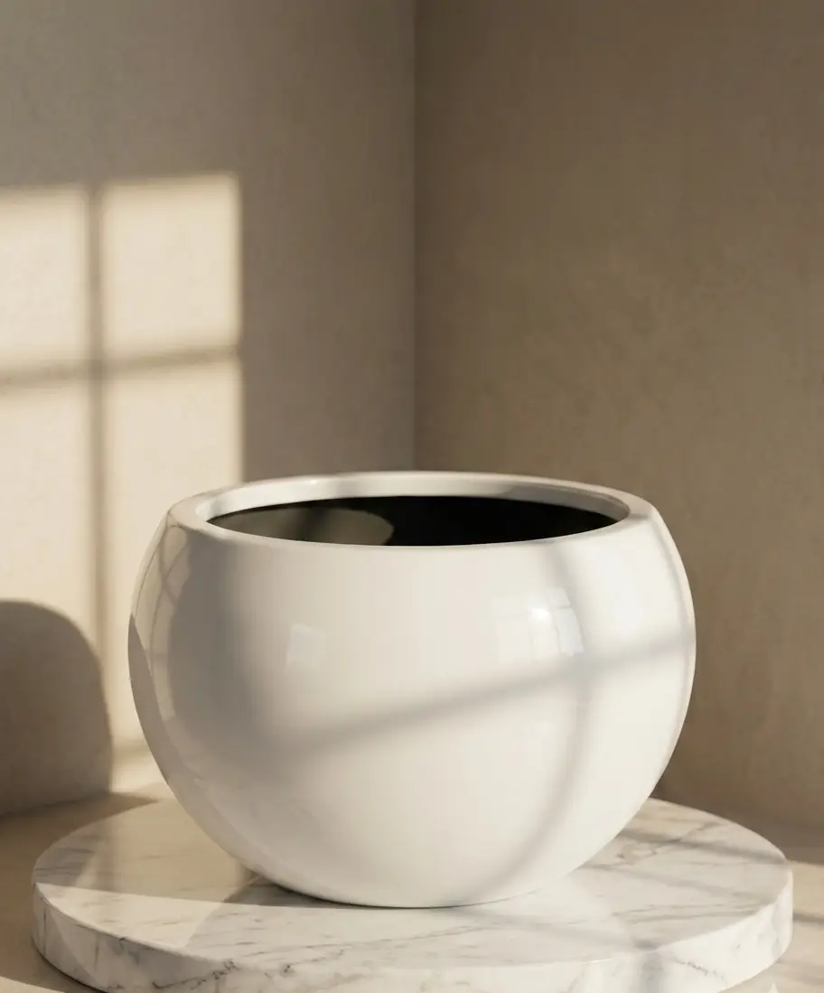 Ivory Orb Planter (FP-1021)