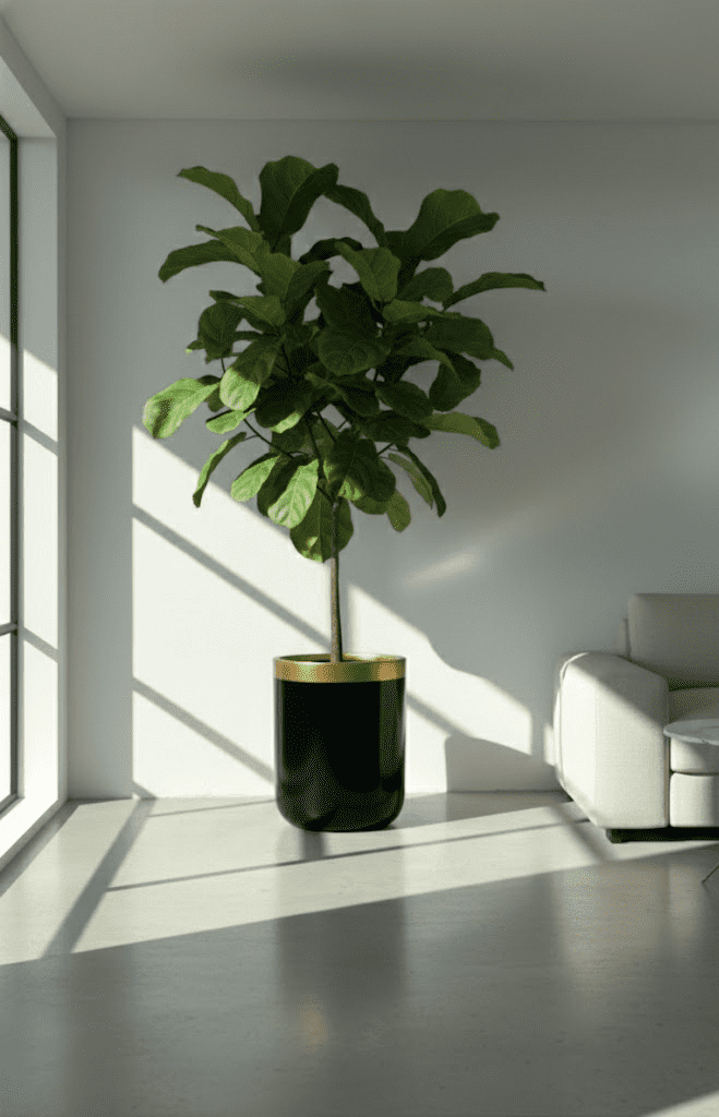 rimmed luxe planter