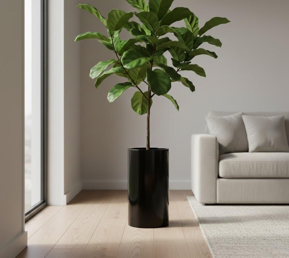 vertica black planter